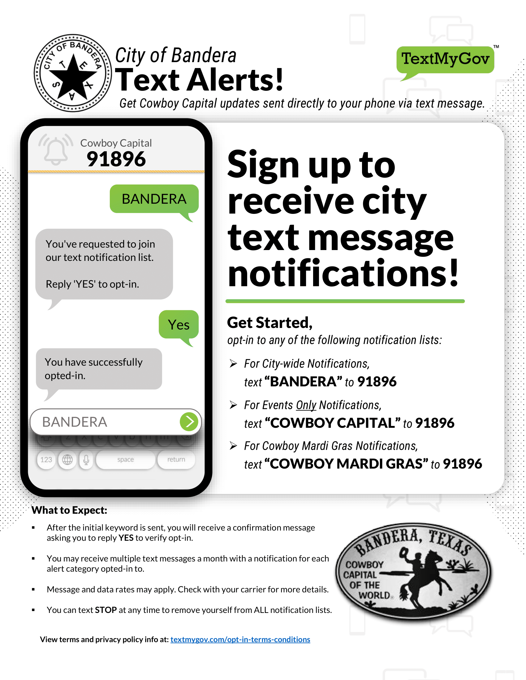 TextMyGov | Bandera, TX