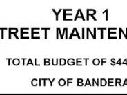 Year 1 Street Maintenance - Total Budget of $441,314 - City of Bandera