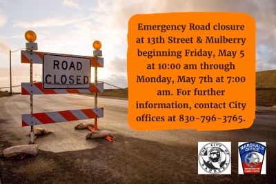 Emergency road closure
